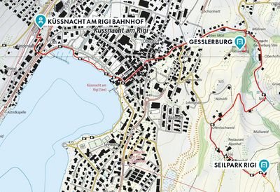 Hike to Gessler Castle, Rigi Rope Park