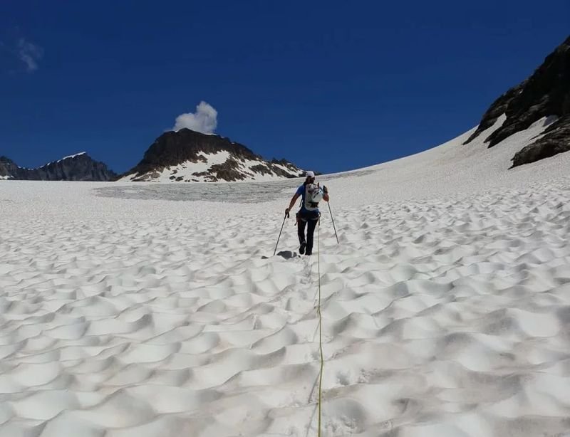 Glacier hike to Mutthorn Hut