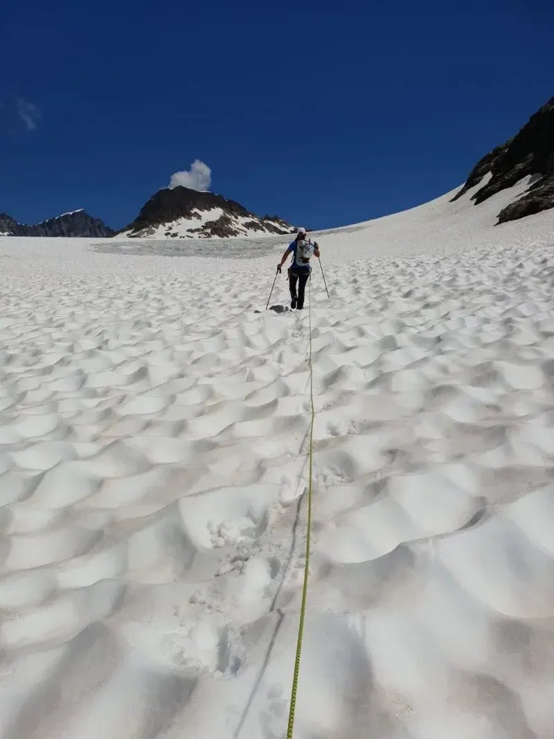 Gletscherwanderer auf Gletscher