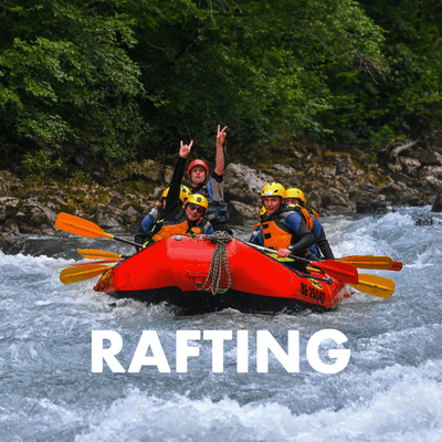 Rafting with lettering