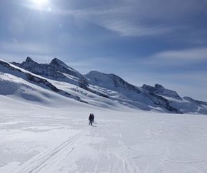 Skitourengänger auf dem Ewig Schneefeld