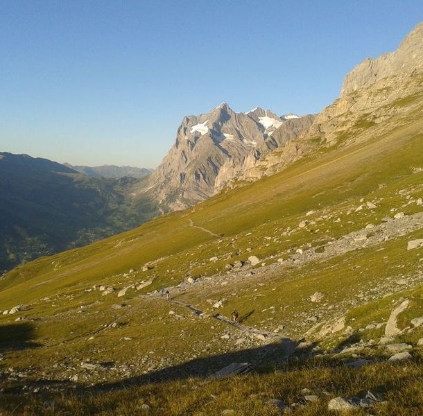 View from Eigertrail to Wetterhorn
