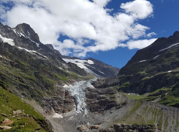 View from Bänisegg towards Upper Grindelwald Glacier.